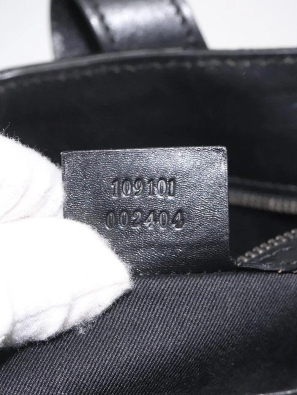 GUCCI GG Canvas Tote Bag Black Silver 109101 Auth nb119 - Picture 10 of 16